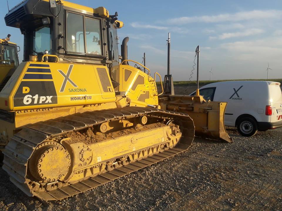 Spezialbaumaschine von Saxonia Bau Service auf einer Baustelle